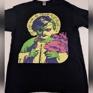 My Life With The Thrill Kill Cult Black Tee With Neon Graphics Large Unisex